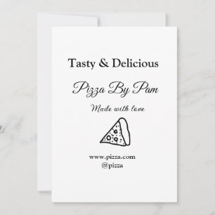 Invitation Café restaurant pizza savoureuse fait avec amour a