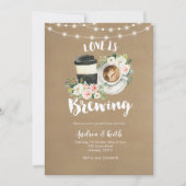 Invitation Café Rustique Kraft L'amour brasse la Fête des mar (Devant)