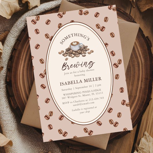 Invitation Café Something’s Brewing Baby Shower