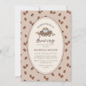 Invitation Café Something’s Brewing Baby Shower (Devant)
