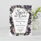 Invitation Café vintage Black Peony | Gothique Enregistrer La (Debout devant)