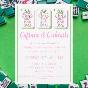 Invitation Caftans et cocktails Soirée Mahjong / Dames Mahj