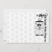 Invitation Cage à oiseaux à la mode avec l'arrière - plan (Dos)