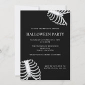 Invitation Cage De Rib Squelette Os Avec Serpent Vert Hallowe (Dos)