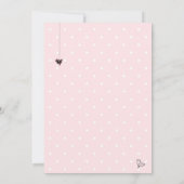 Invitation Cages d'oiseaux et jarres gris rose Baby shower de (Dos)