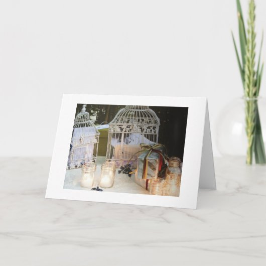 INVITATION CAGES D'OISEAUX VICTORIENS POUR LA FÊTE DES MARIÉE (Devant)