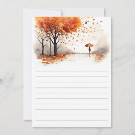 Invitation Cahier à reliure rigide Feuilles d'automne | Jou f (Devant)