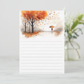 Invitation Cahier à reliure rigide Feuilles d'automne | Jou f (Debout devant)