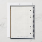 Invitation Cahier à reliure spirale - Annonce de remise de di (Dos)