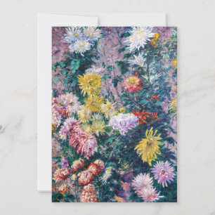 Invitation Caillebotte - Chrysanthèmes blancs et jaunes