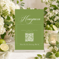 Caisse de fonds de mariage en calligraphie verte i