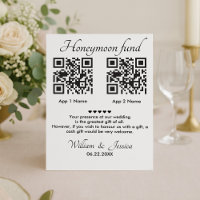 Caisse de Lune de Miel avec 2 Code QR et Photo