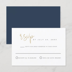 Invitation CAITLIN - Réponse RSVP de mariage minimaliste mode