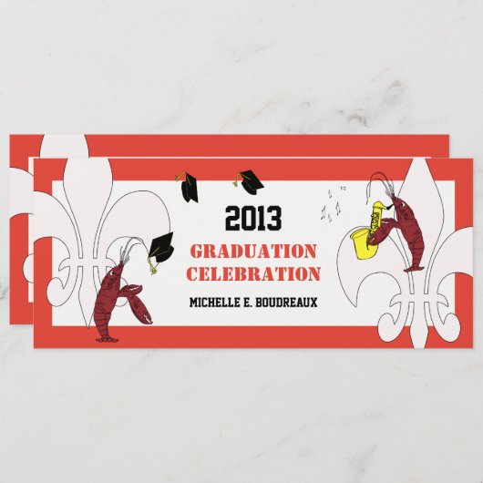 Invitation Cajun Crawfish (Devant / Derrière)