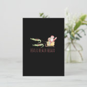 Invitation Cajun Père Noël Alligator Heaux Heaux Heaux Noël (Debout devant)