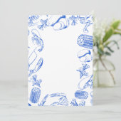 Invitation Cajun Seafood Boil - Southern Coastal Food Art (Debout devant)