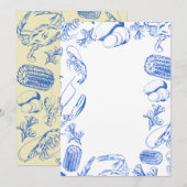 Invitation Cajun Seafood Boil - Southern Coastal Food Art (Devant / Derrière)