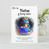 Invitation *~* Cake AP88 Baby Dragon Photo fête d'anniversair (Debout devant)