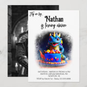 Invitation *~* Cake AP88 Baby Dragon Photo fête d'anniversair (Devant / Derrière)