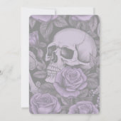 Invitation Cake & Chaos, Purple Goth Ado Fille Anniversaire (Dos)