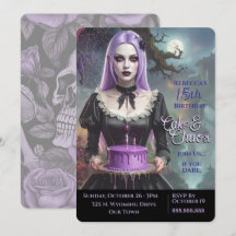 Cake & Chaos, Purple Goth Teen Girl Birthday