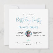 INVITATION CAKE DE VACHE COMIQUE ANNIVERSAIRE (Dos)