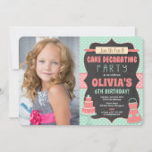 Invitation Cake décorer cupcake photo fête d'anniversaire (Devant)