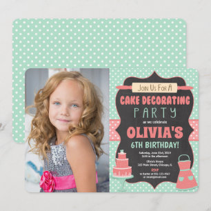 Invitation Cake décorer cupcake photo fête d'anniversaire