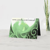 Invitation Cala Lilly Green Swirls - Customisé (Dos)