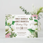 Invitation Cala Lily Mariage d'aquarelle tropicale (Debout devant)