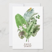 Invitation Cala Lily Mariage d'aquarelle tropicale (Dos)