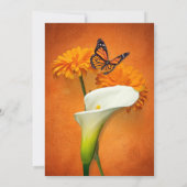 Invitation Cala Lily, Marigolds & Butterfly Mariage mexicain (Dos)