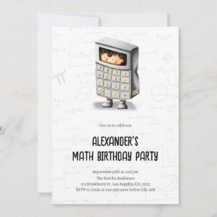 Invitation Calculateur de formules mathématiques mignonnes Fê