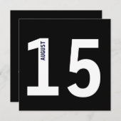 Invitation Calendrier Audacieux Moderne pour Enterrement de V (Devant / Derrière)