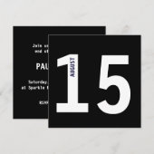 Invitation Calendrier audacieux moderne pour l'enterrement de (Devant / Derrière)