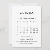 Invitation Calendrier calligraphie moderne non photo enregist (Devant)