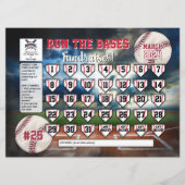 Invitation Calendrier de baseball modifiable collecte de fond (Devant)