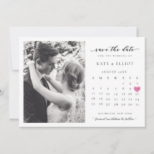Invitation Calendrier de date de sauvegarde de code QR de pho