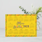 Invitation Calendrier de la main de Kwanzaa joyeux (Debout devant)