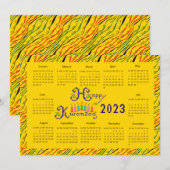 Invitation Calendrier de la main de Kwanzaa joyeux (Devant / Derrière)