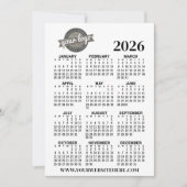 Invitation Calendrier de l'année complète avec logo de l'entr (Devant)