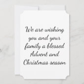 Invitation Calendrier de l'Avent Noël Compte Nativité Jésus (Dos)