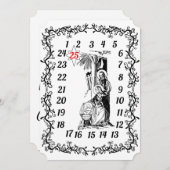 Invitation Calendrier de l'Avent Noël Compte Nativité Jésus (Devant / Derrière)