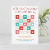 Invitation Calendrier de l'Avent Vintage Personnalisable (Debout devant)