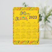 Invitation Calendrier de main Joyeux Kwanzaa (Debout devant)