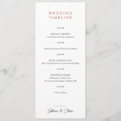 Invitation Calendrier de Mariage Rose Blush (Devant)