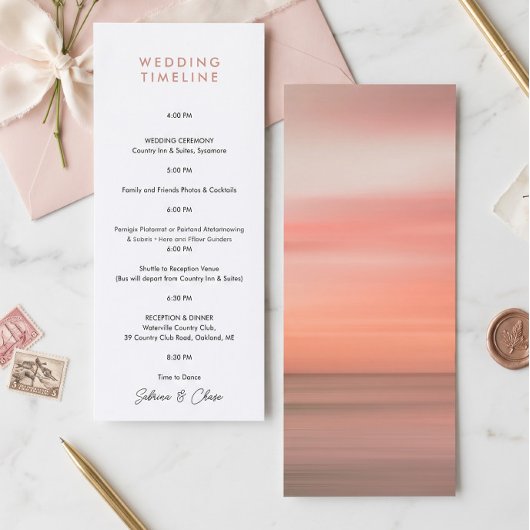 Invitation Calendrier de Mariage Rose Blush