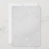 Invitation Calendrier de mariage "Sauver la date" Flocons d'a (Dos)