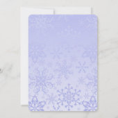 Invitation Calendrier de mariage "Sauvez la date" Flocons de (Dos)