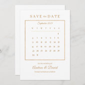 Invitation Calendrier de mariage Save The Date (Devant / Derrière)